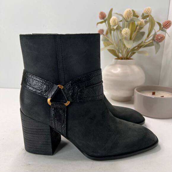 Vionic Carnelia Ankle Boots Square Toe Water Repellant Black Women 6.5 NWOB - Picture 3 of 10